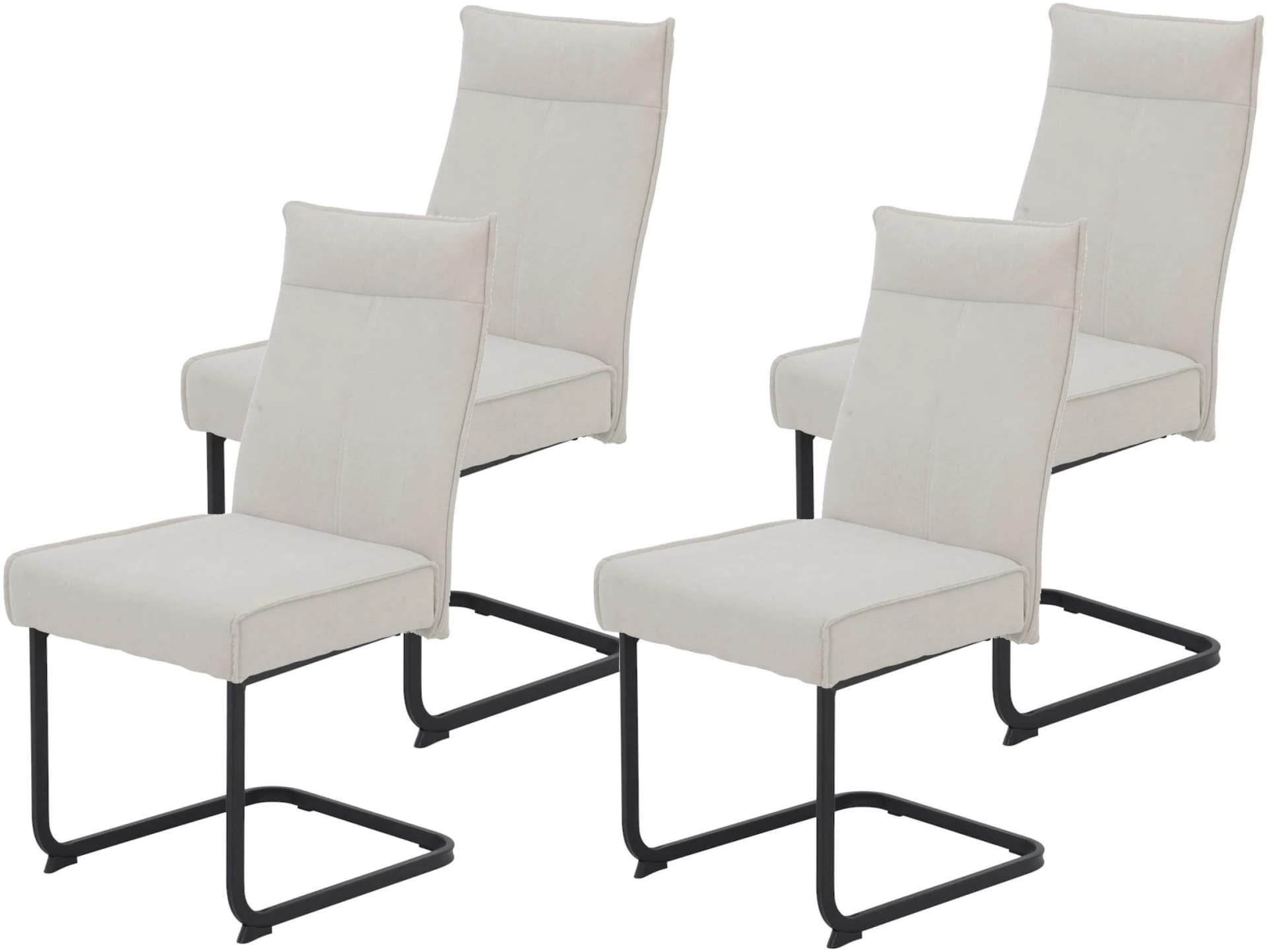 HELA KAREN Esszimmerstuhl Beige Schwarz Freischwinger
