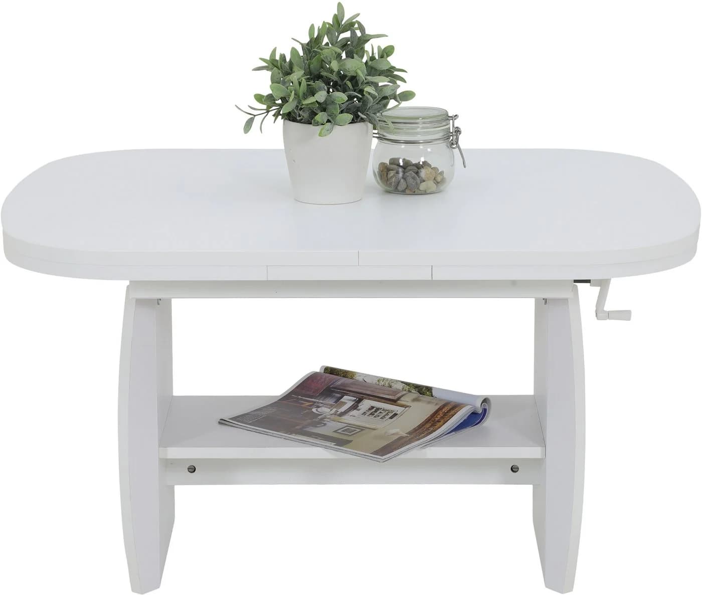 HELA Couchtisch weiß höhenverstellbar ausziehbar Landhausstil - Bild 2