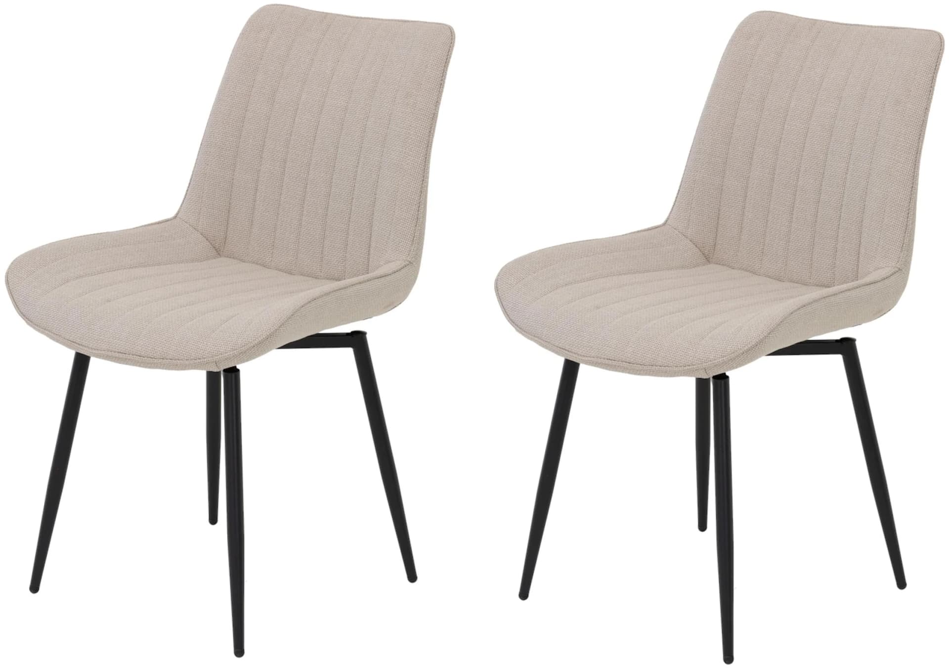HELA Vierfußstuhl BERGEN Drehstuhl Beige Schwarz