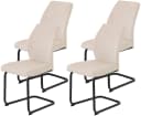 HELA Freischwinger DALLAS 4-tlg. Beige Schwarz Samtvelours Bild 2