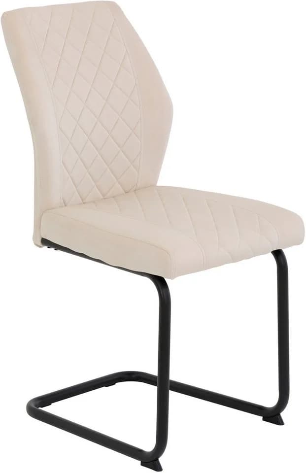 HELA Freischwinger DALLAS 4-tlg. Beige Schwarz Samtvelours - Bild 3