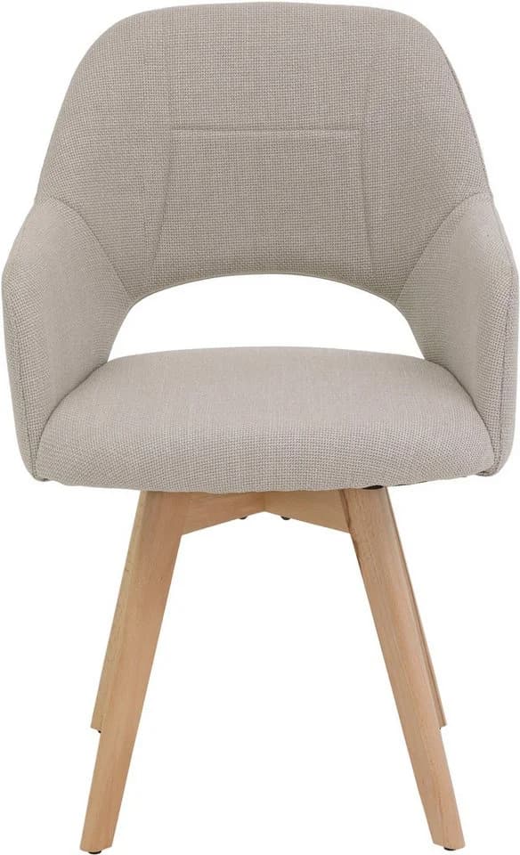 HELA STADE 4-Fußstuhl Beige mit Armlehnen und Drehfunktion - Bild 5
