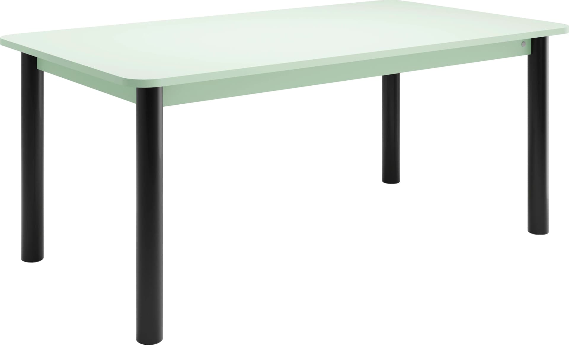 Esstisch COLOR TABLE Fresh Sage 08 Schwarz 4-Fuß-Gestell