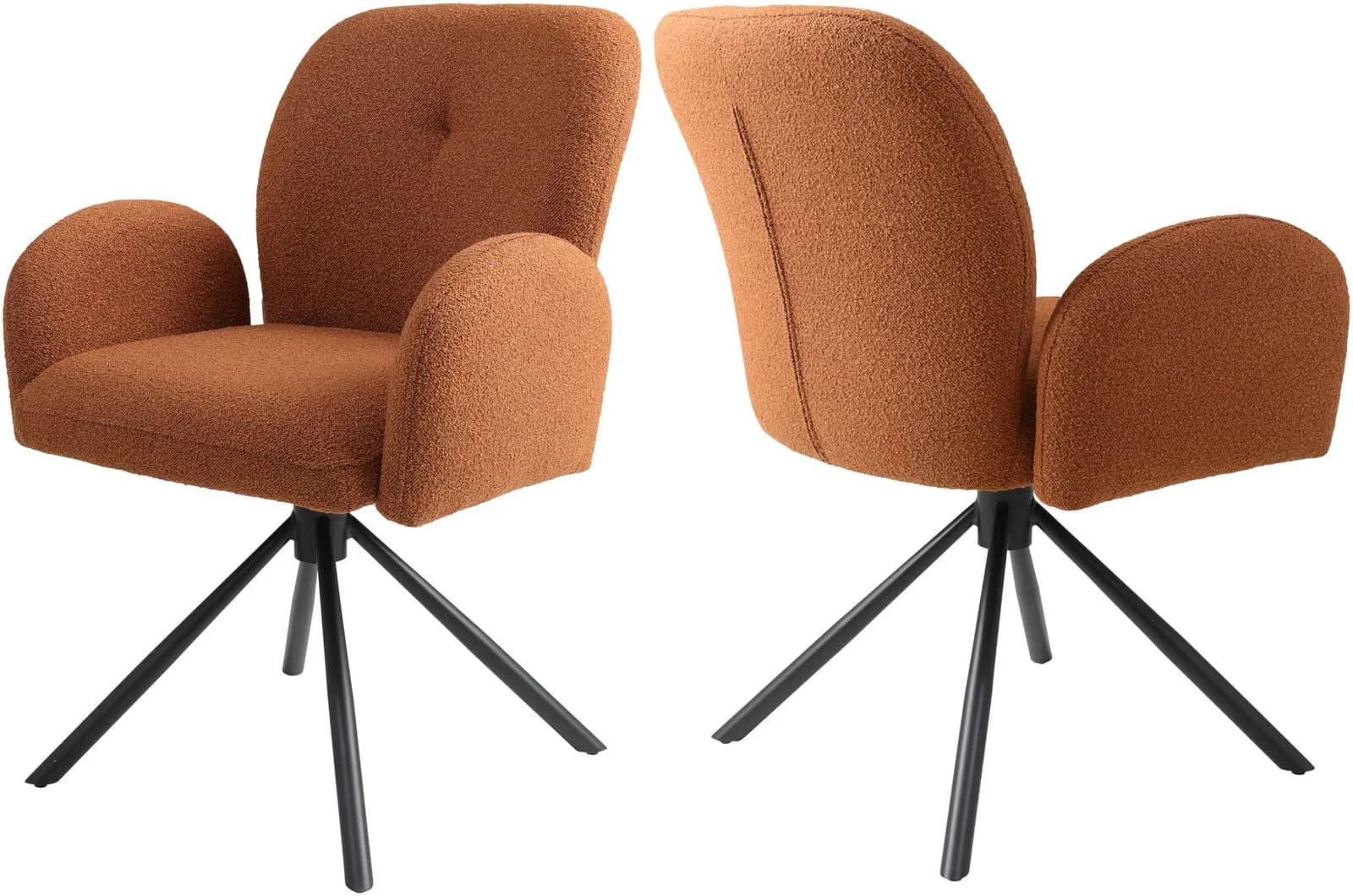 TOM TAILOR HOME PEBBLE ARMCHAIR Armlehnstuhl Rot/Schwarz mit Drehfunktion
