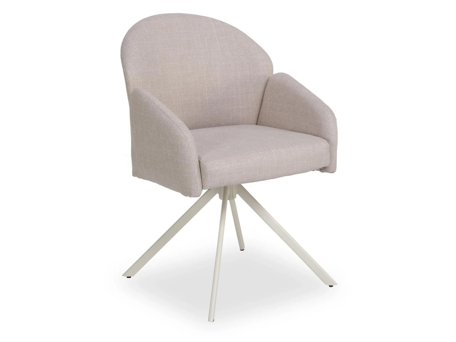 Armlehnstuhl HARPER HARMONY Beige Microfaser 360° drehbar