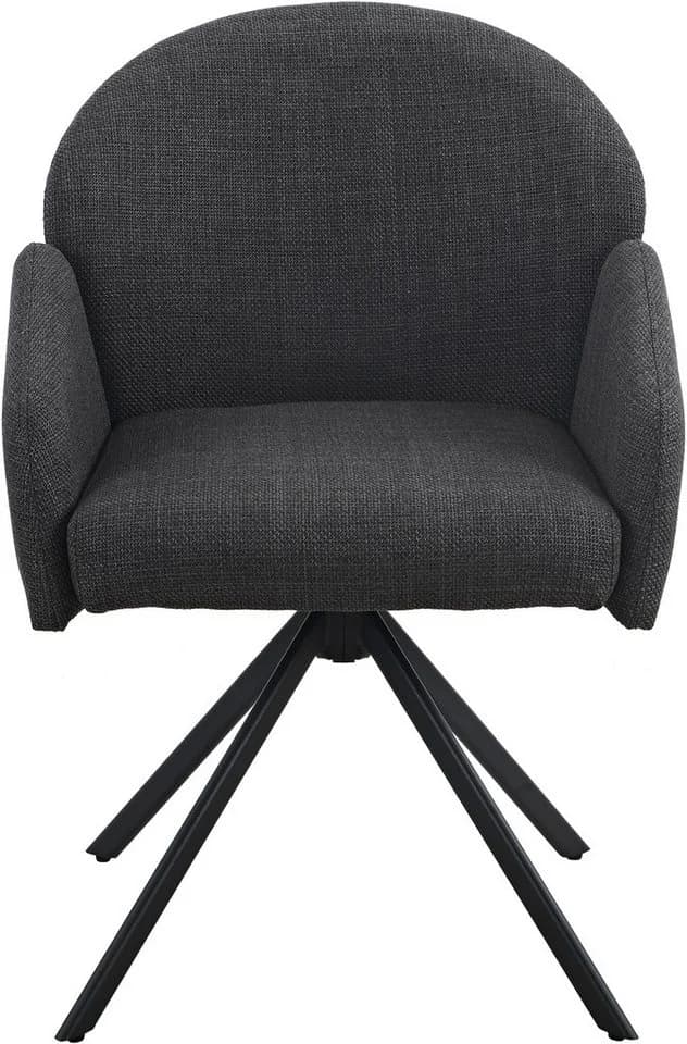 Armlehnstuhl Swing Back Komfortrücken, 360 drehbar, anthrazit/schwarz - Bild 5