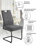Freischwinger HELA KERTIN Anthrazit Metall Freischwinger XL Sitzbreite Bild 3