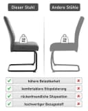 Freischwinger HELA KERTIN Anthrazit Metall Freischwinger XL Sitzbreite Bild 4