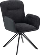 HELA Drehstuhl MILAZZO 2er Set Schwarz Kunstleder V-Gestell Bild 1
