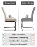 Freischwinger HELA "KERTIN" Beige Schwarz XL Sitzbreite Bild 4