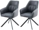 Armlehnstuhl HELA POLINA Anthrazit Schwarz 360° drehbar Bild 2