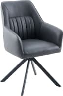 Armlehnstuhl HELA POLINA Anthrazit Schwarz 360° drehbar Bild 3