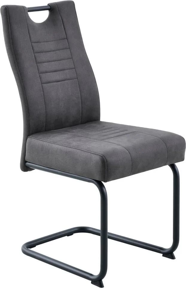 Freischwinger OTTO HOME Altona Anthrazit Schwarz 6 Stk. Microfaser