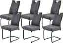 Freischwinger OTTO HOME Altona Anthrazit Schwarz 6 Stk. Microfaser Bild 2
