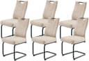 Freischwinger OTTO HOME Altona Beige Schwarz 6er Set Microfaser Bild 2