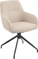 Armlehnstuhl Hela Triest Beige Schwarz 360 drehbar Bild 2