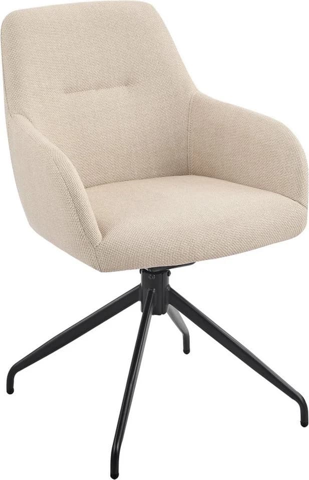 Armlehnstuhl Hela Triest Beige Schwarz 360 drehbar - Bild 2