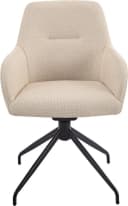 Armlehnstuhl Hela Triest Beige Schwarz 360 drehbar Bild 4