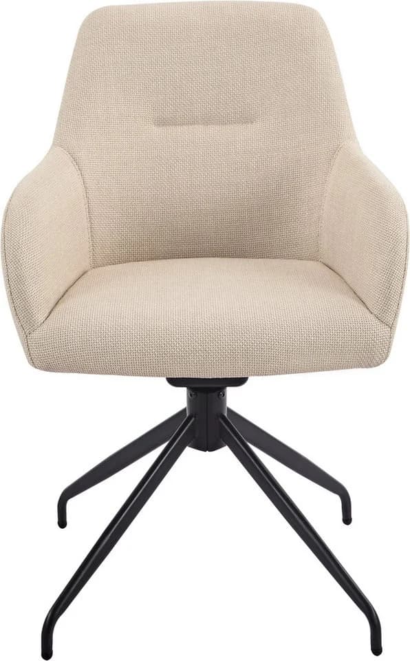 Armlehnstuhl Hela Triest Beige Schwarz 360 drehbar - Bild 4