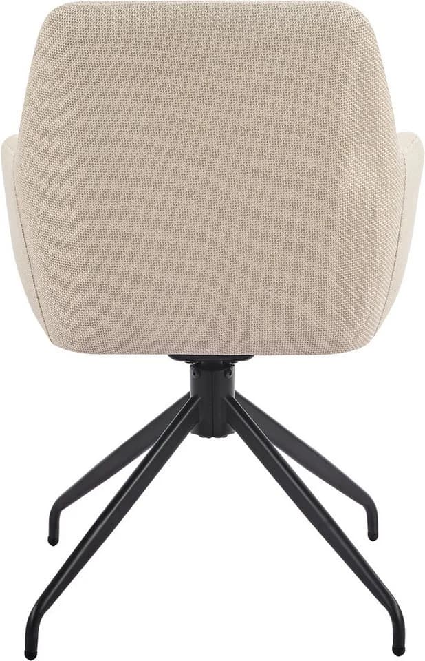 Armlehnstuhl Hela Triest Beige Schwarz 360 drehbar - Bild 5