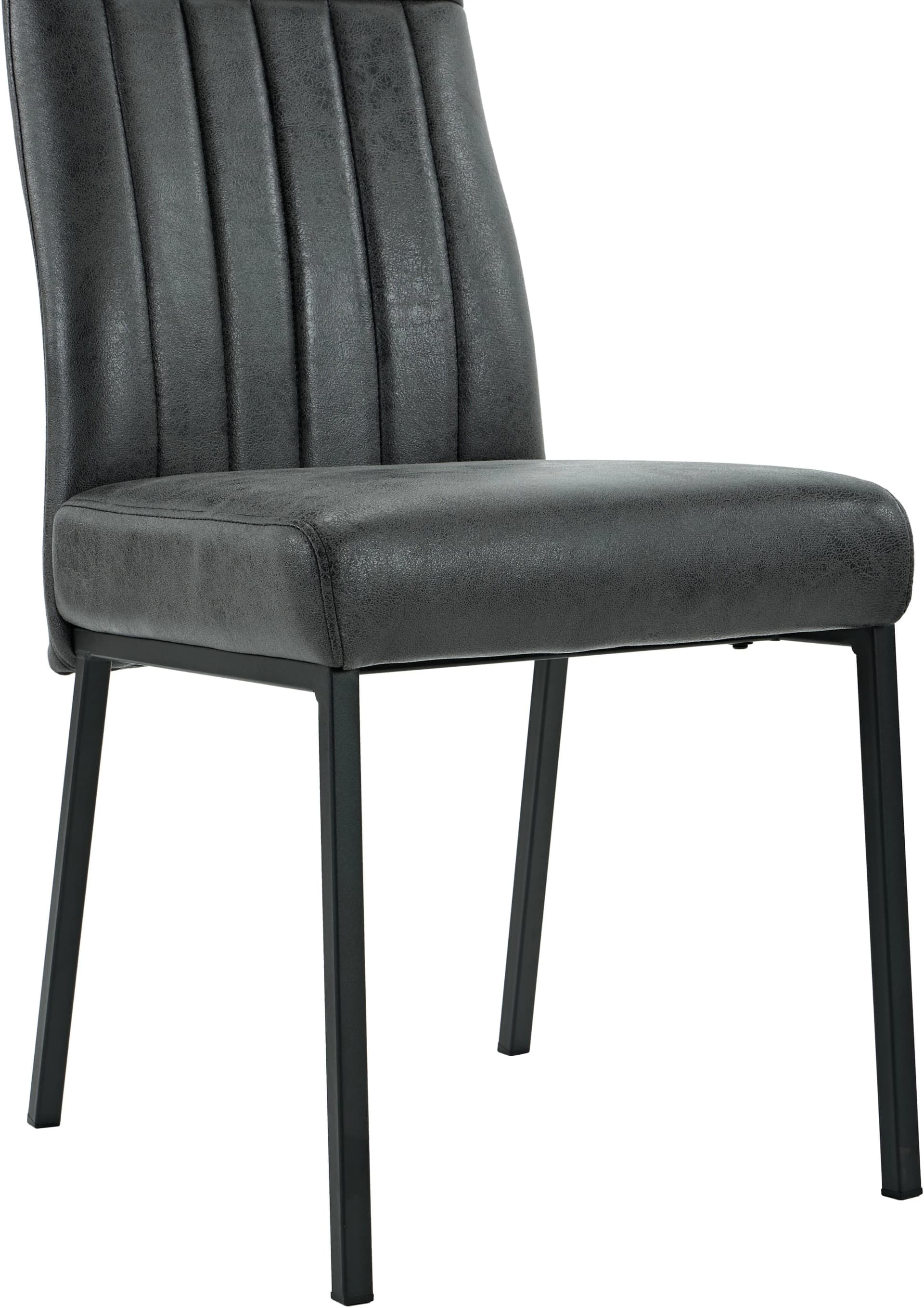 HELA Stuhl "CATANIA" Vintage Anthrazit Schwarz Metall