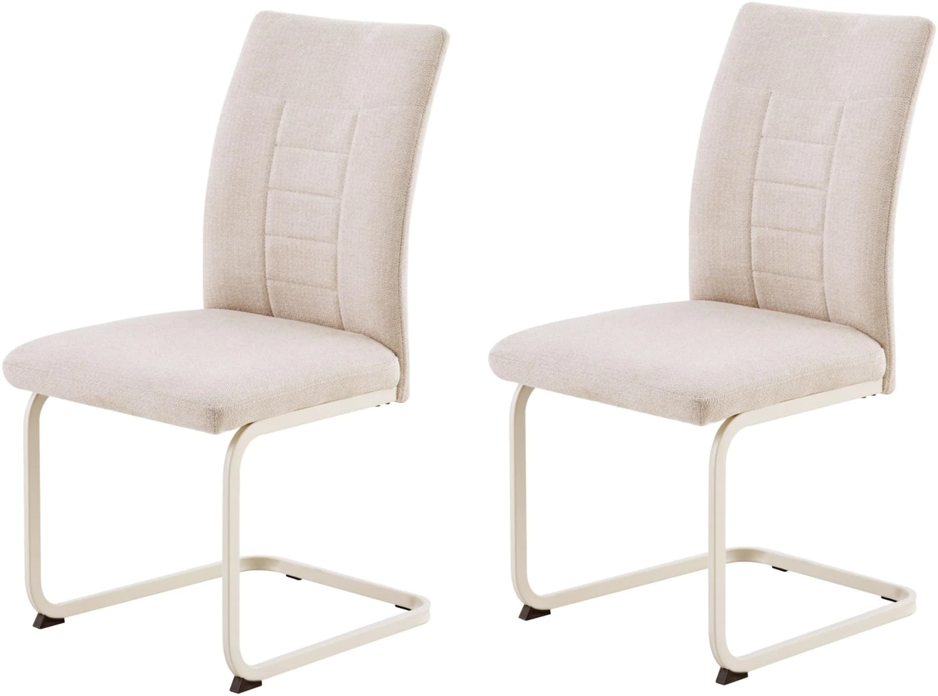 HELA Freischwinger AUGUSTA 2er-Set Beige/Grau Microfaser
