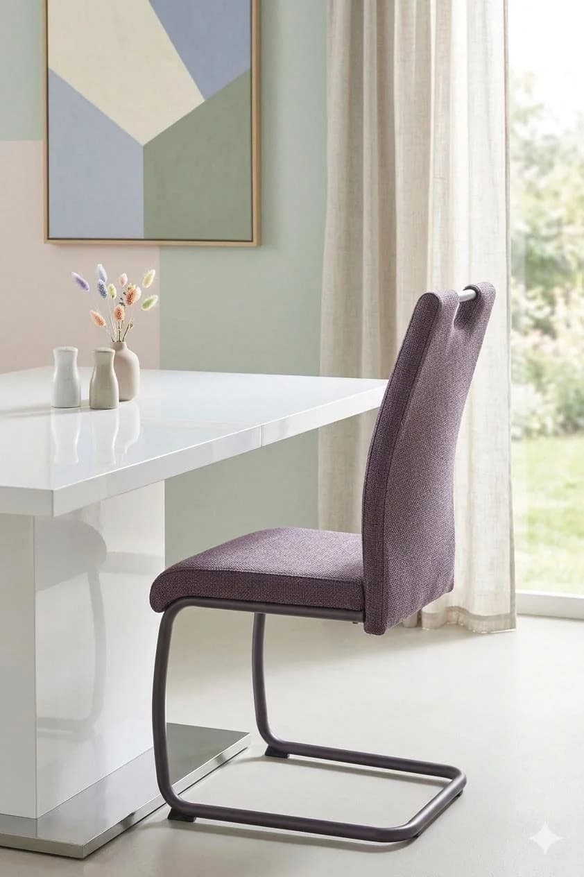 HELA Freischwinger FLORENZ Wildberry Metall Microfaser