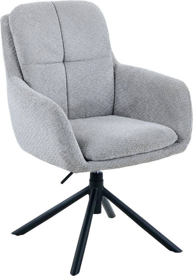 HELA Armlehnstuhl PERRY 2er Set grau drehbar höhenverstellbar