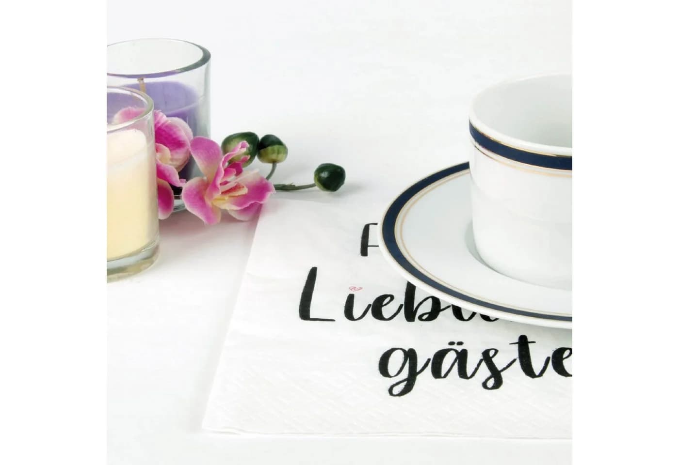 Bestlivings Papierserviette 33x33cm 20er Pack Weiß 3-lagig - Bild 3