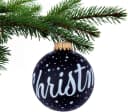 BURI Weihnachtsbaumkugel zum Beschriften 8cm Mattschwarz Bild 3