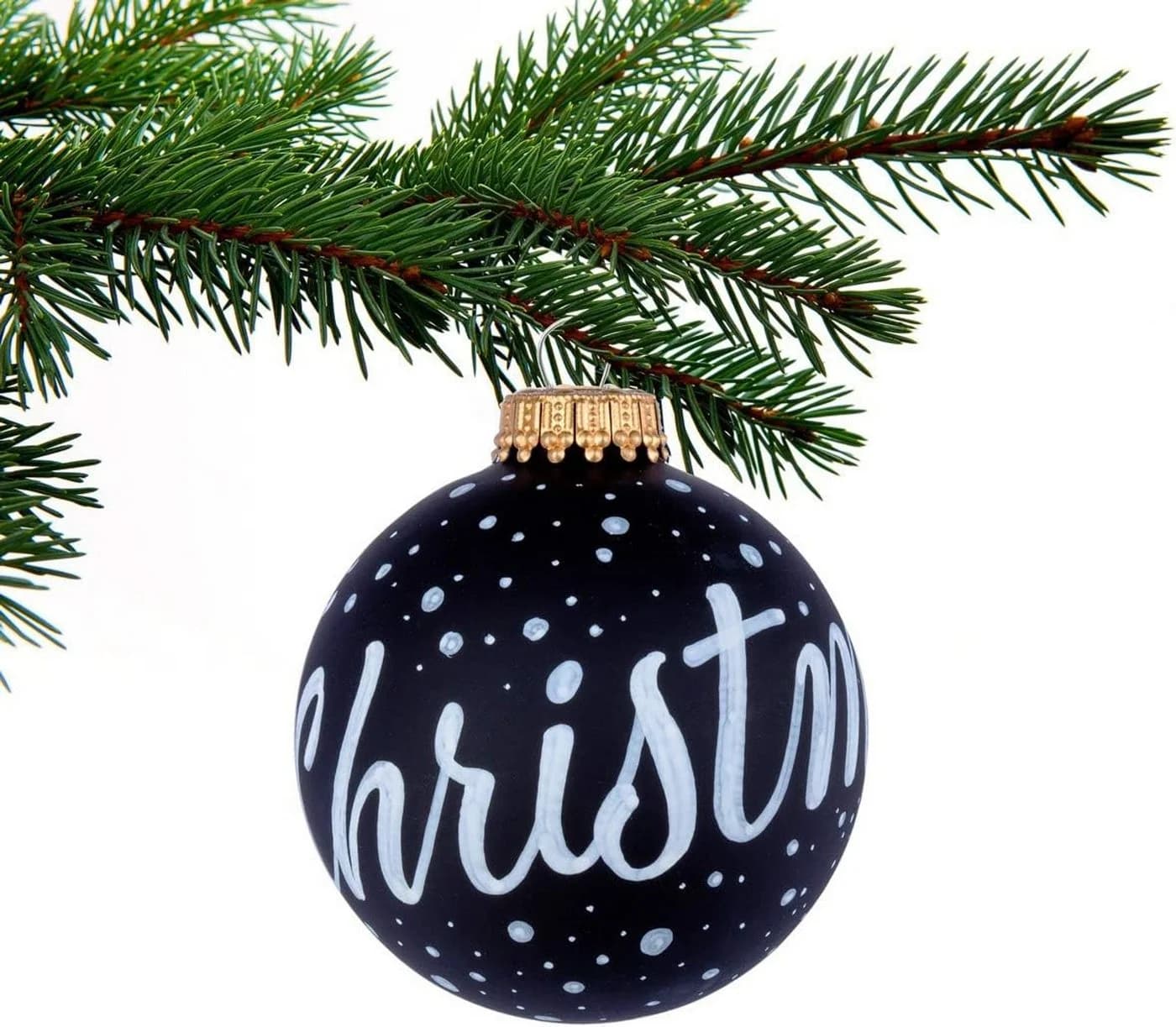 BURI Weihnachtsbaumkugel zum Beschriften 8cm Mattschwarz - Bild 3