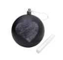 BURI Weihnachtsbaumkugel zum Beschriften 8cm Mattschwarz Bild 4
