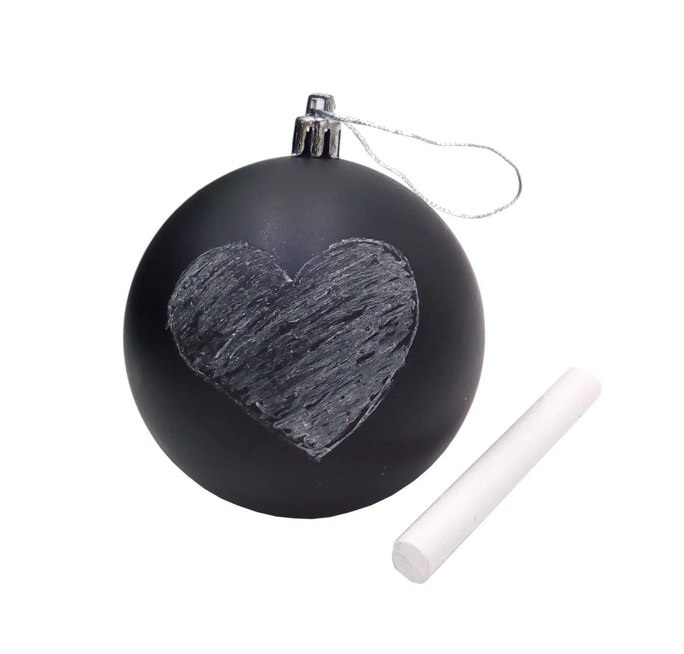 BURI Weihnachtsbaumkugel zum Beschriften 8cm Mattschwarz - Bild 4