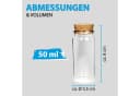 Bestlivings Vorratsglas mit Korken 2-tlg. Glas transparent 50ml Bild 1