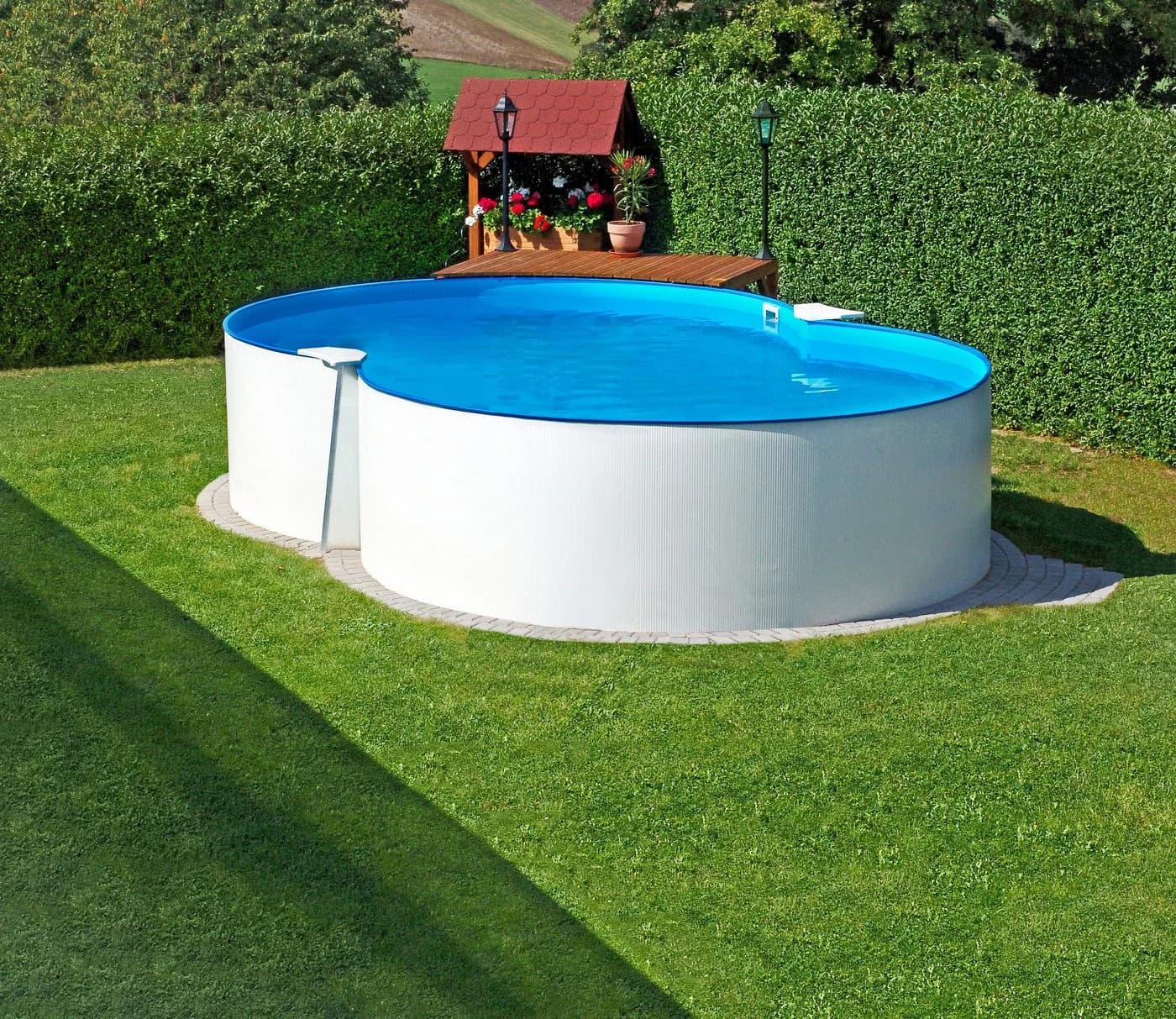 KONIFERA Achtformpool MONACO 1 Stahlwandbecken 470x300x120cm mit Sandfilter