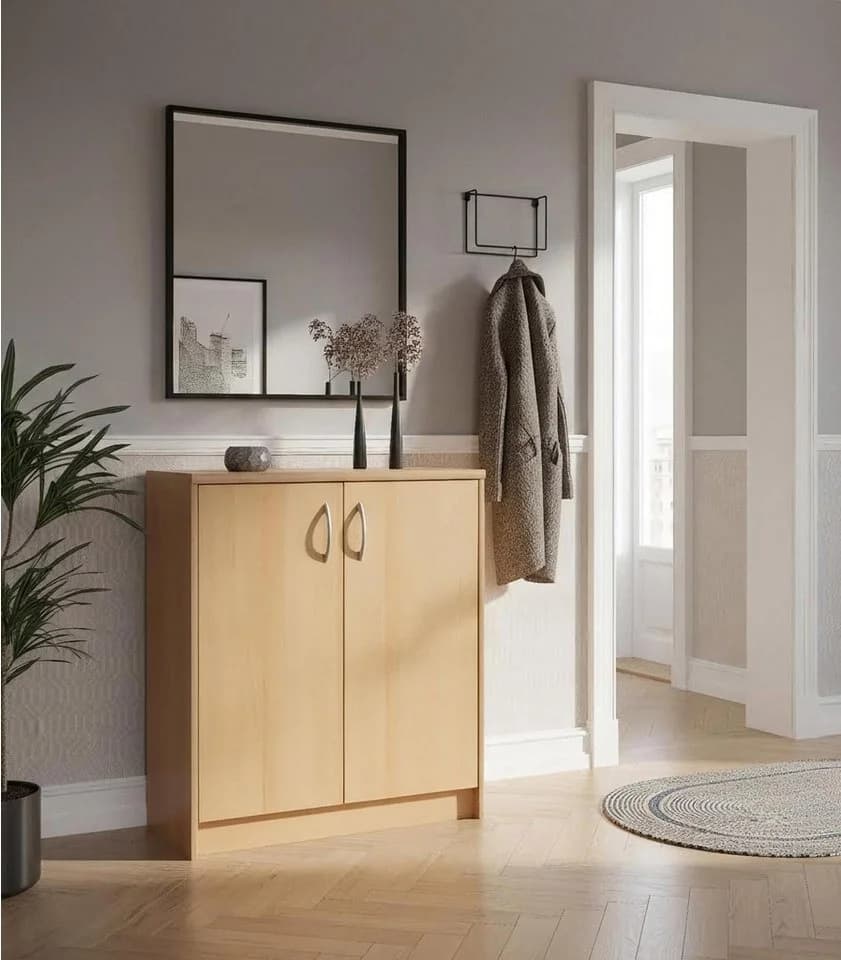 Kommode OPTIMUS Buchedekor 2 Türen 2 Einlegeböden