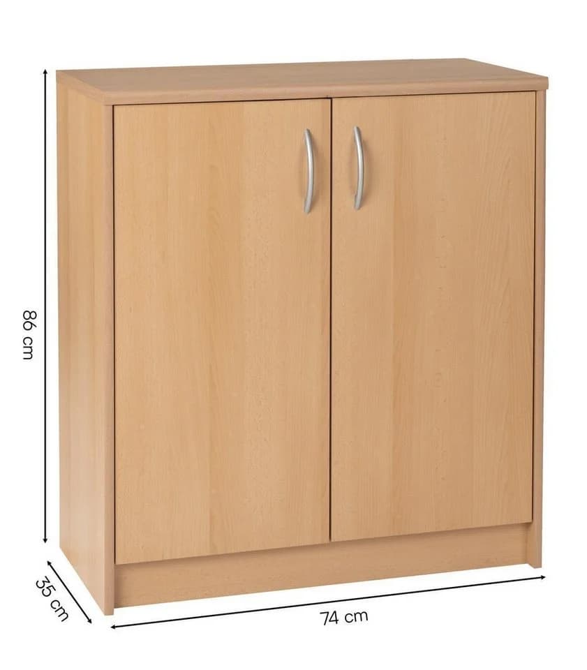 Kommode OPTIMUS Buchedekor 2 Türen 2 Einlegeböden - Bild 3
