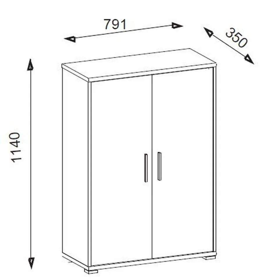Bega Consult Aktenschrank Sonoma/Eiche 2 Türen 3 Fächer - Bild 3