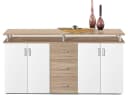 Highboard im Lyndy Stil aus Kunststoff, Spanplatte, Metall und Holz Bild 2