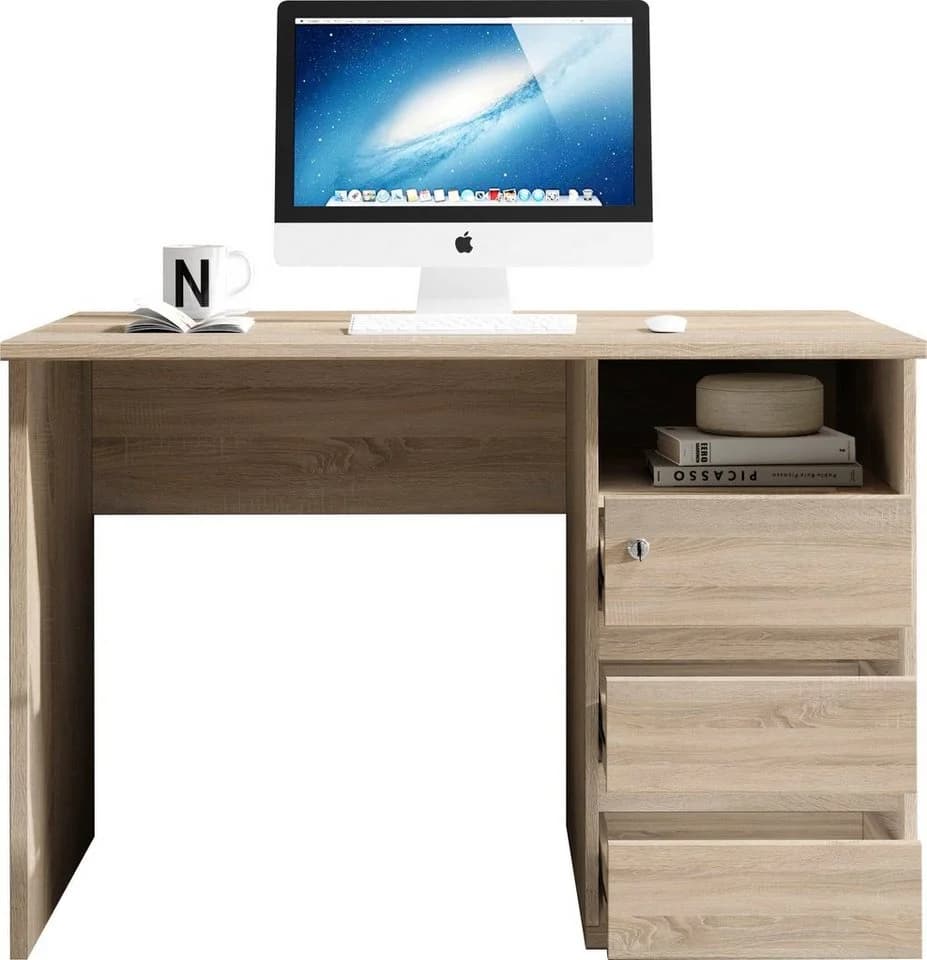 BEGA OFFICE Primus 1 Schreibtisch Braun Eiche Sonoma mit Schubladen - Bild 4
