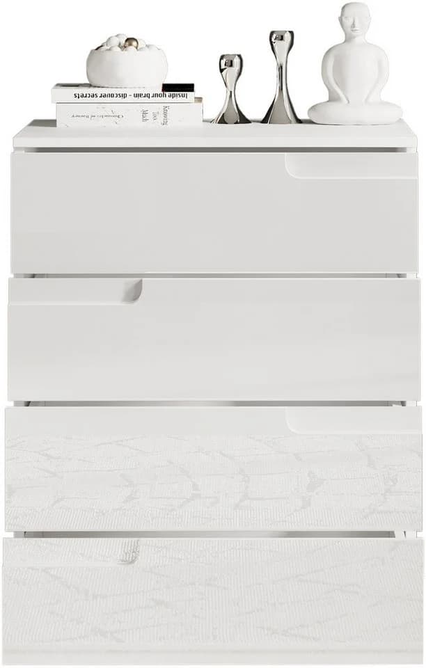 HBZ Kommode Spice Weiß Hochglanz 4 Schubkästen - Bild 4