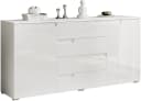 Carryhome Sideboard Spice Weiß Hochglanz 165x80x40cm Bild 1