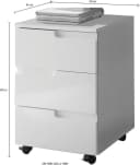 BEGA OFFICE Rollcontainer Spice Weiß 3 Schubladen Bild 4