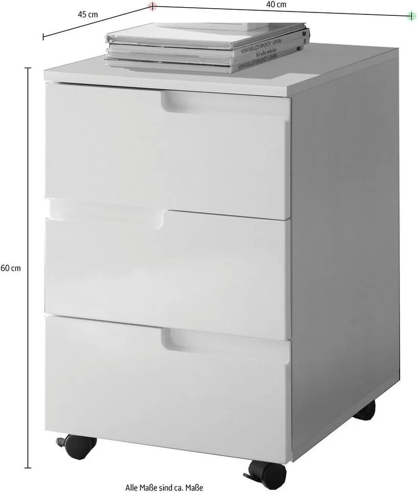 BEGA OFFICE Rollcontainer Spice Weiß 3 Schubladen - Bild 4
