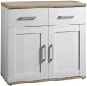 Xora Kommode Landhausstil Weiß Braun 2 Türen 2 Schubladen Bild 1