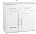 Xora Kommode Landhausstil Weiß Braun 2 Türen 2 Schubladen Bild 4