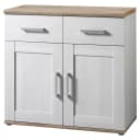 Xora Kommode Landhausstil Weiß Braun 2 Türen 2 Schubladen Bild 5