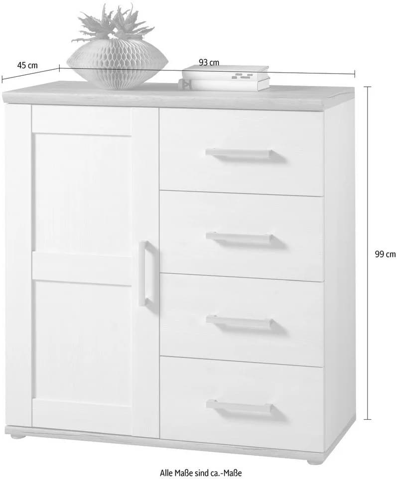HBZ Kommode Romance Landhausstil Braun 93x99x45 cm - Bild 4