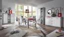 Sideboard HBZ Stone Weiß Hochglanz Grau Beton 2 Türen 3 Schubladen Bild 3