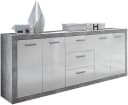 HBZ-MEBLE Sideboard Stone Weiß Grau 4 Türen 3 Schubladen Bild 1